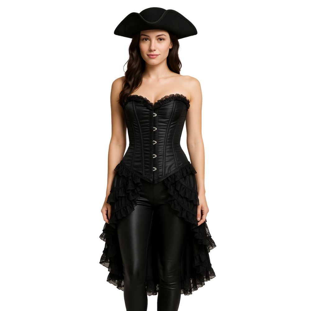 Corset dentelle long