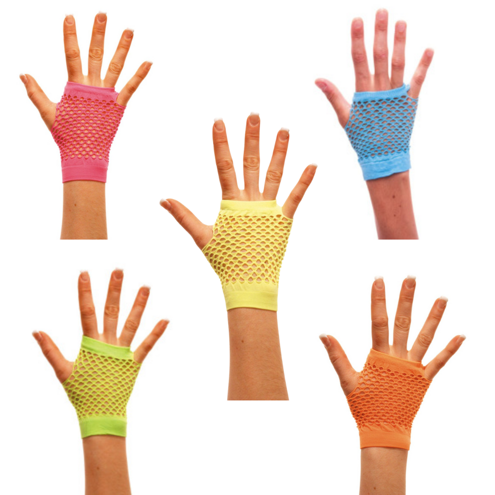 Fluo : Mitaines Résilles Courtes