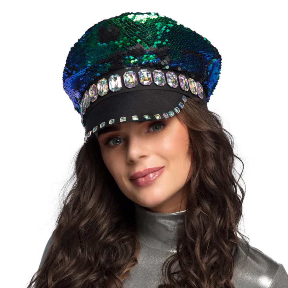 Casquette à strass luxe (4 couleurs)