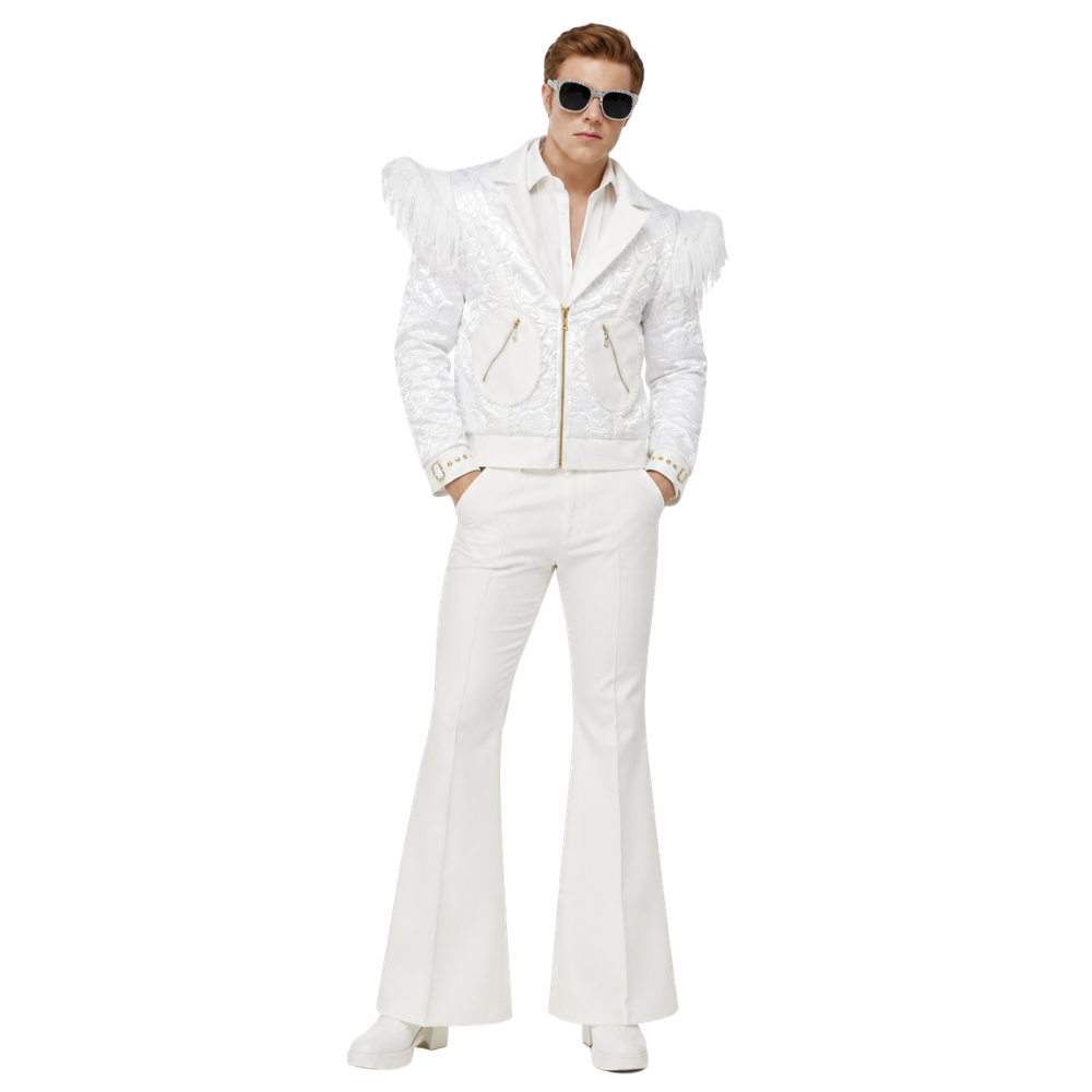 Stars : Elton John blanc