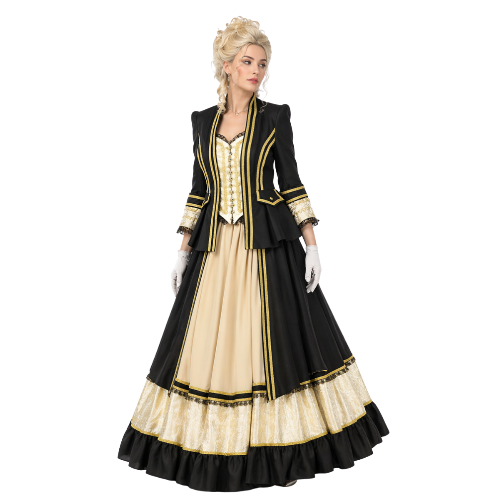 Marquise noir et or