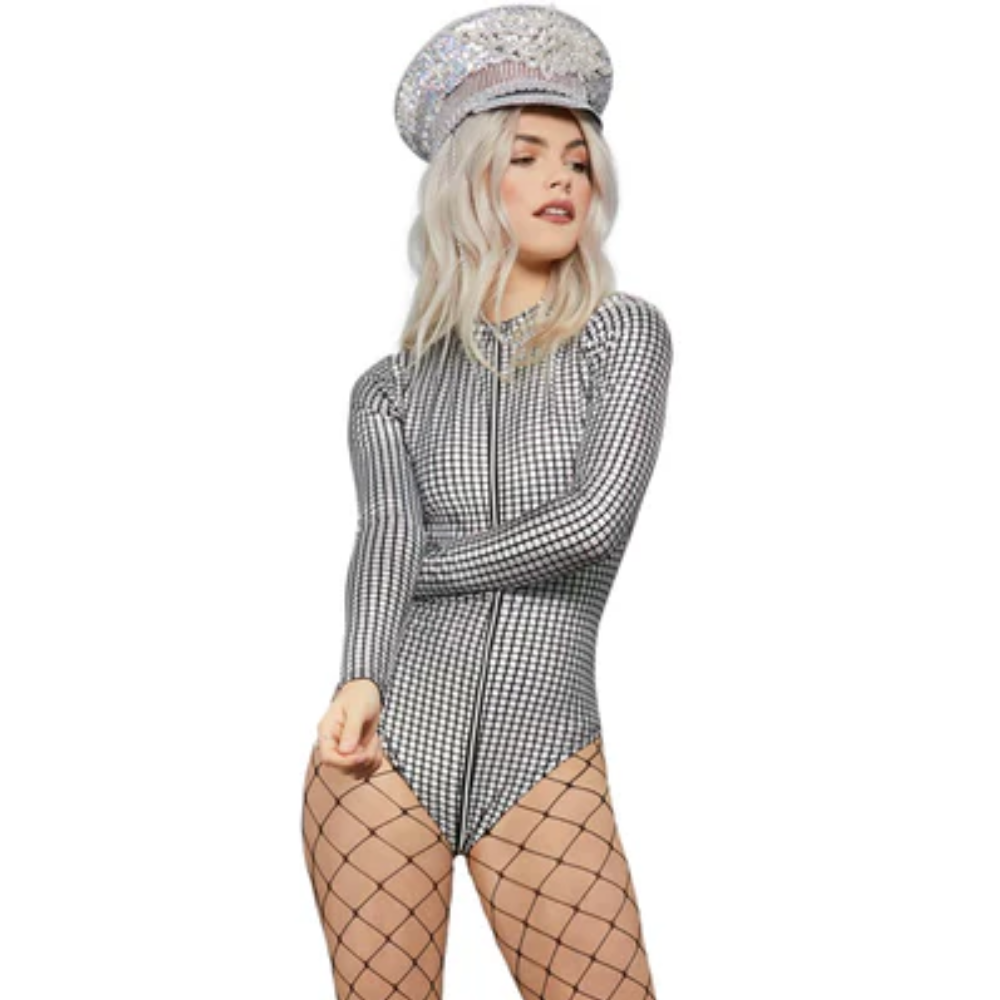 Body zippé disco holographique