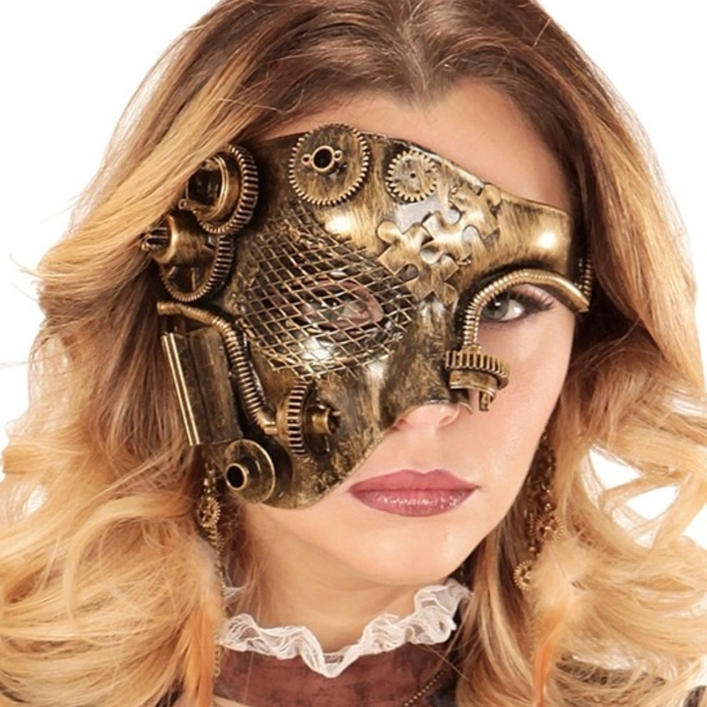 Steam Punk : Demi masque (2 couleurs)