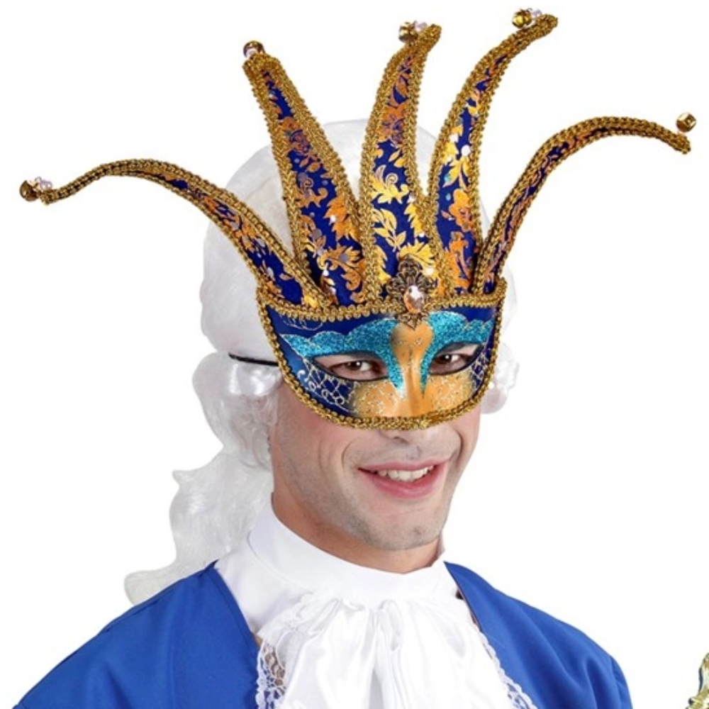 Loup Vénitien - bleu style fou du roi