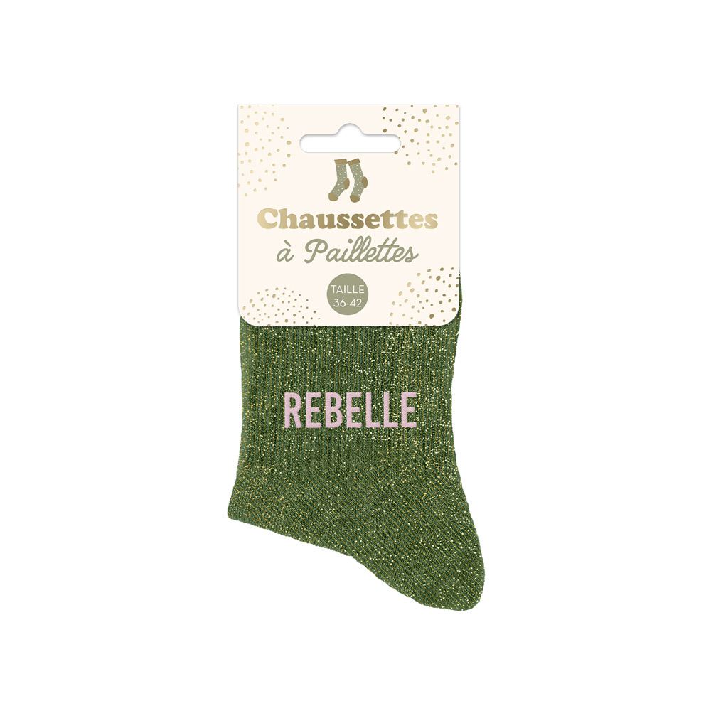 Chaussettes paillettes Rebelle