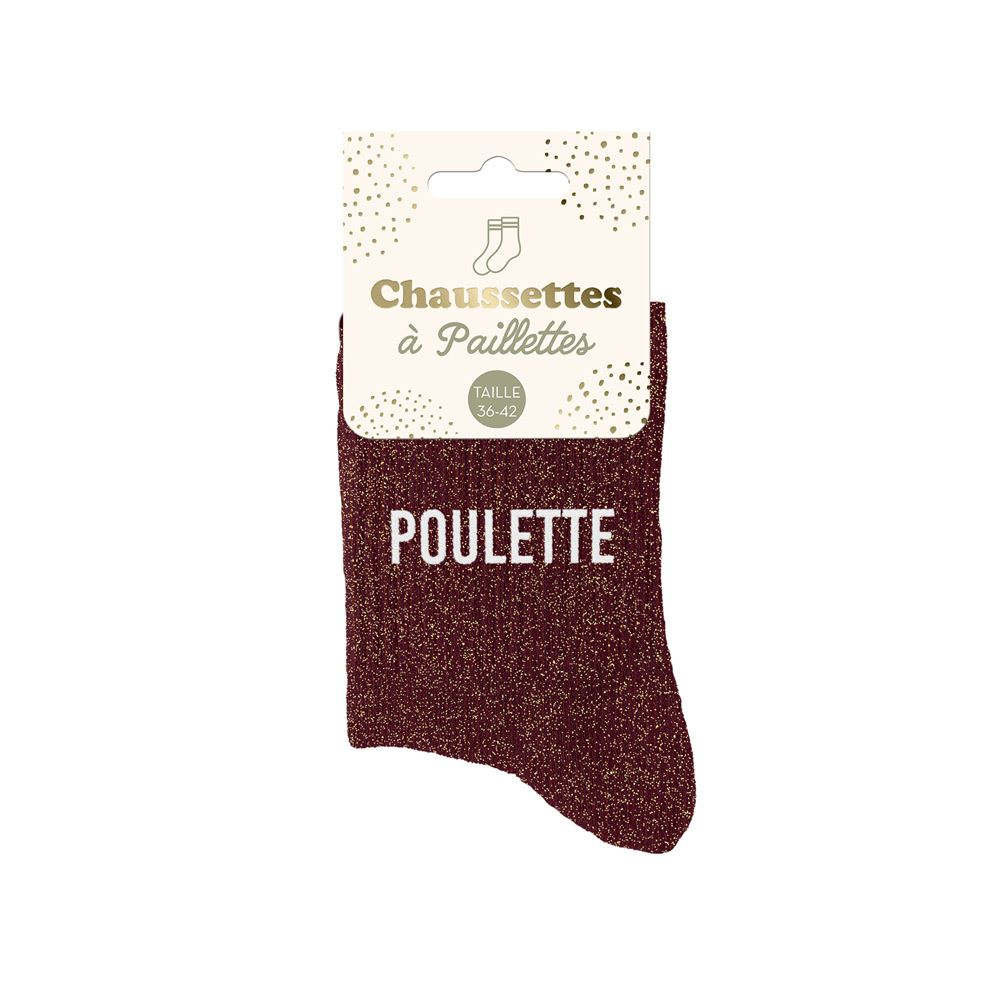 Chaussettes paillettes Poulette