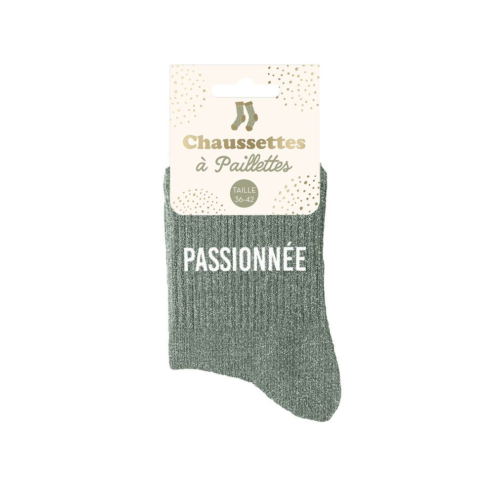 Chaussettes paillettes passionnée