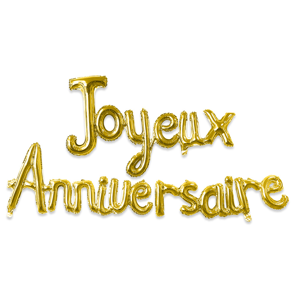 Guirlande Joyeux anniversaire gonflable - 6 couleurs