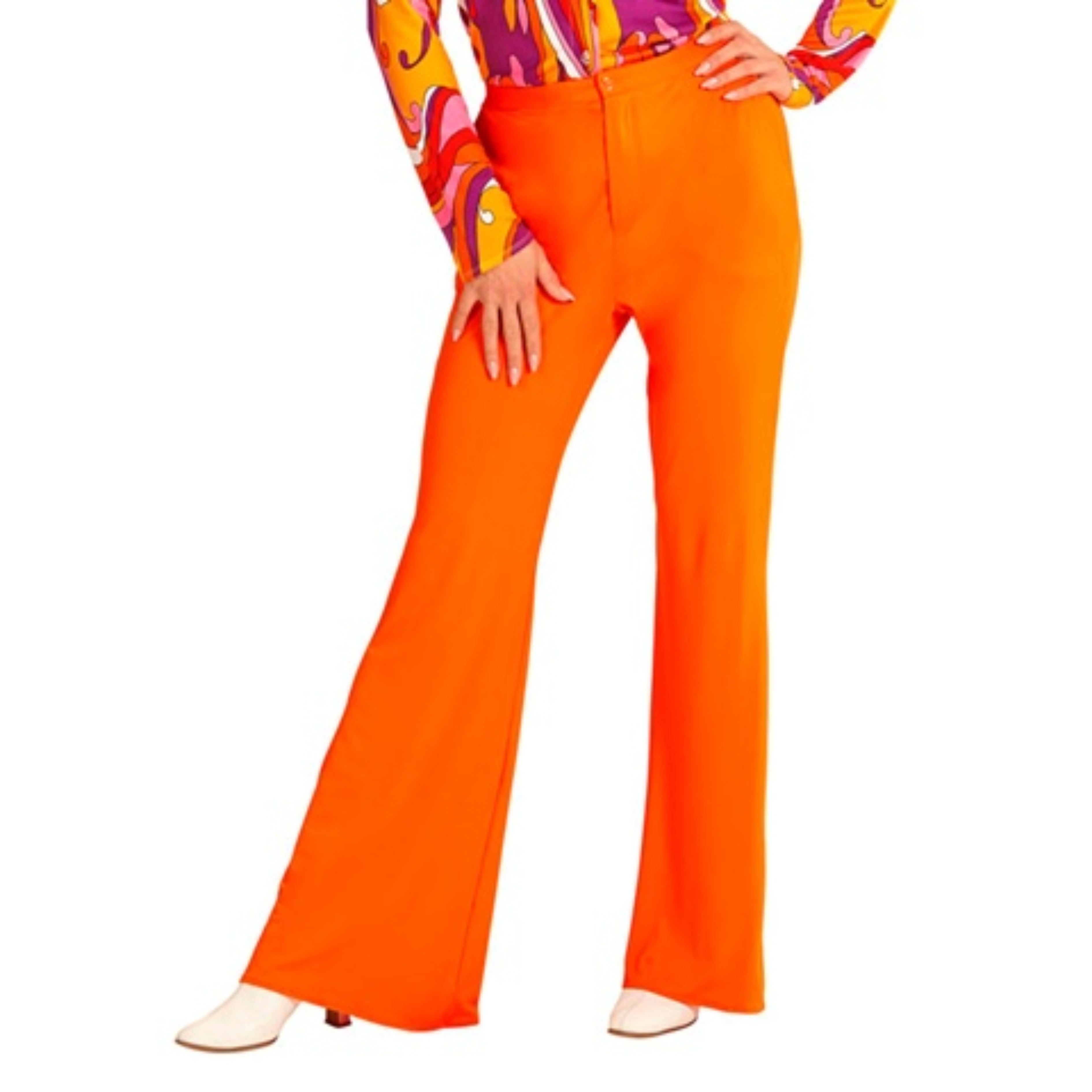 Pantalon groovy femme orange