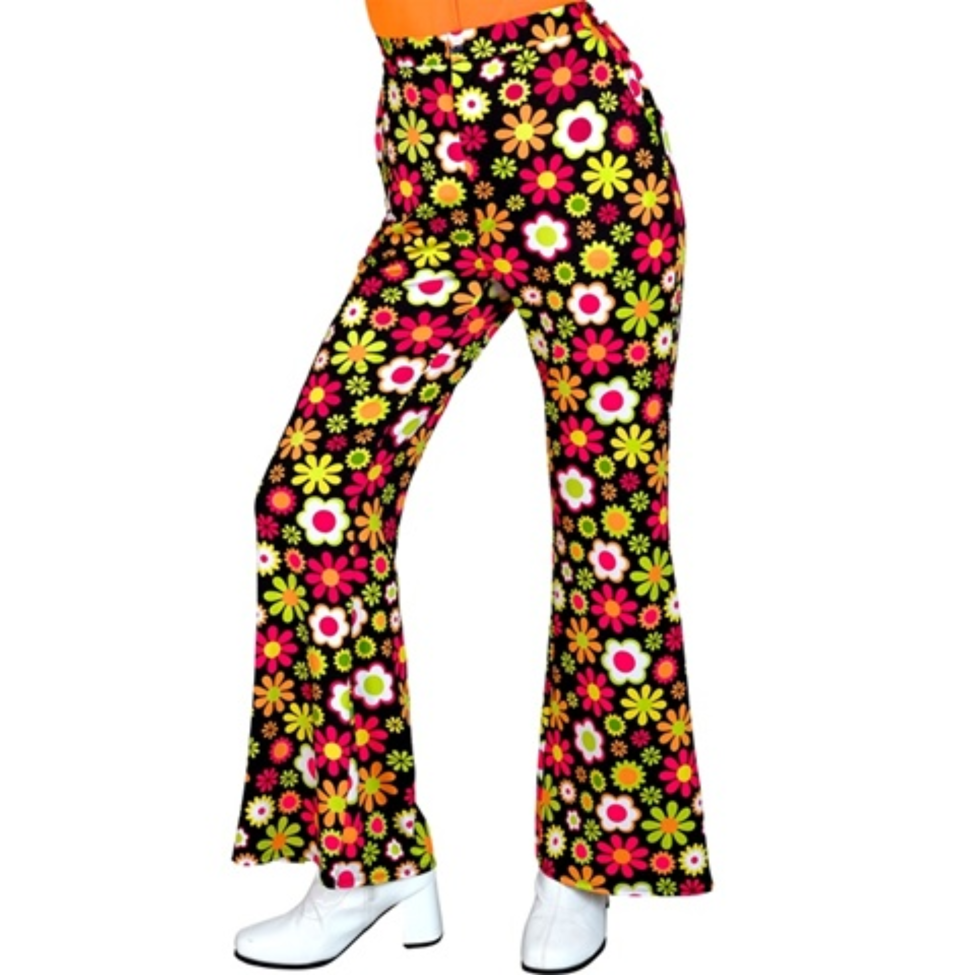 Pantalon femme hippie fleurs
