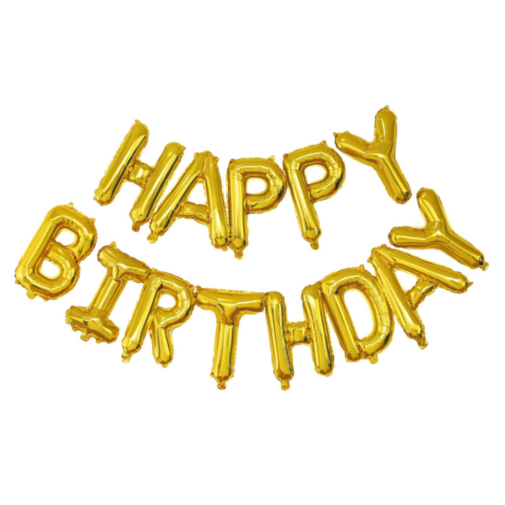 Guirlande Happy birthday gonflable - 4 couleurs
