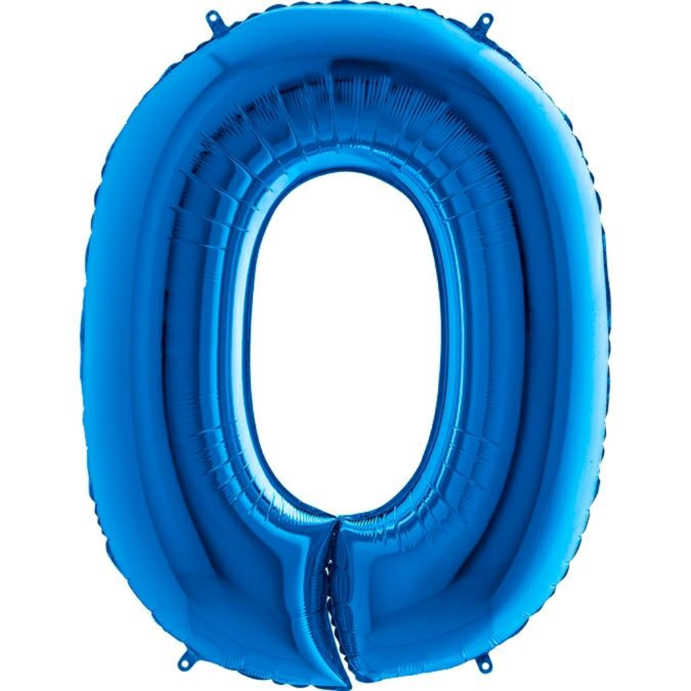 Ballon chiffre 66 cm bleu - 0 à 9