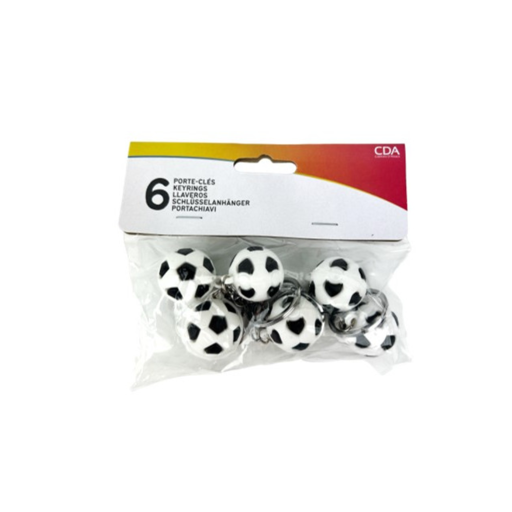Jouet portes clés ballon de foot x6