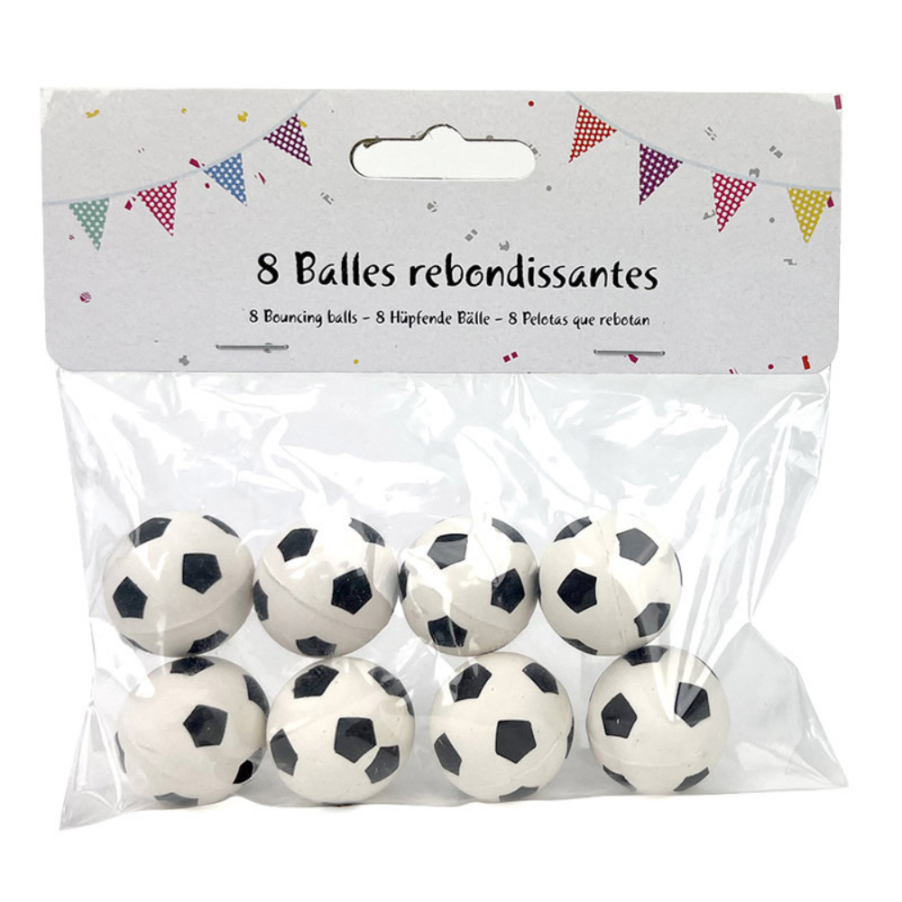 Jouet : balles rebondissante foot x8