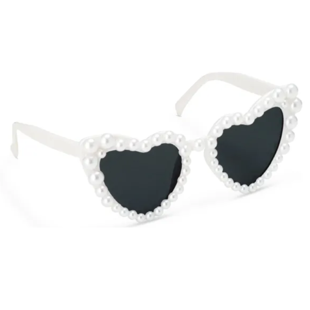 Lunette coeur perles