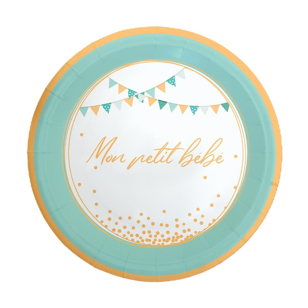 Assiette mon petit bébé bleu