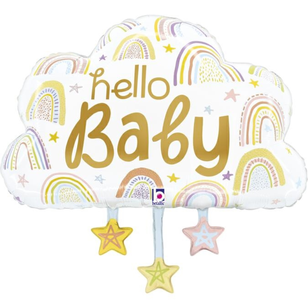 Ballon nuage hello baby