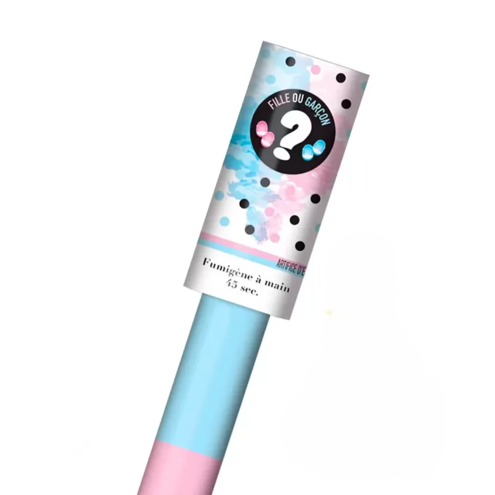 Fumigène baby shower rose ou bleu