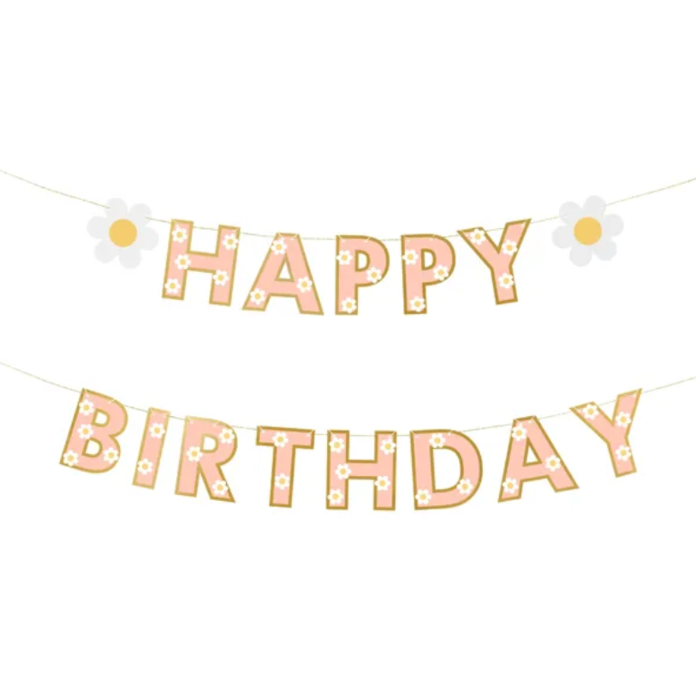 Guirlande happy birthday marguerite