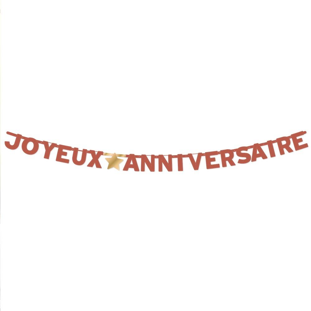 Guirlande joyeux anniversaire terracotta