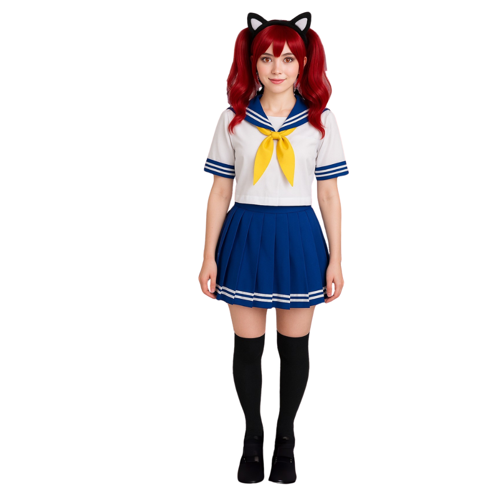 Manga Ecolière Bleue