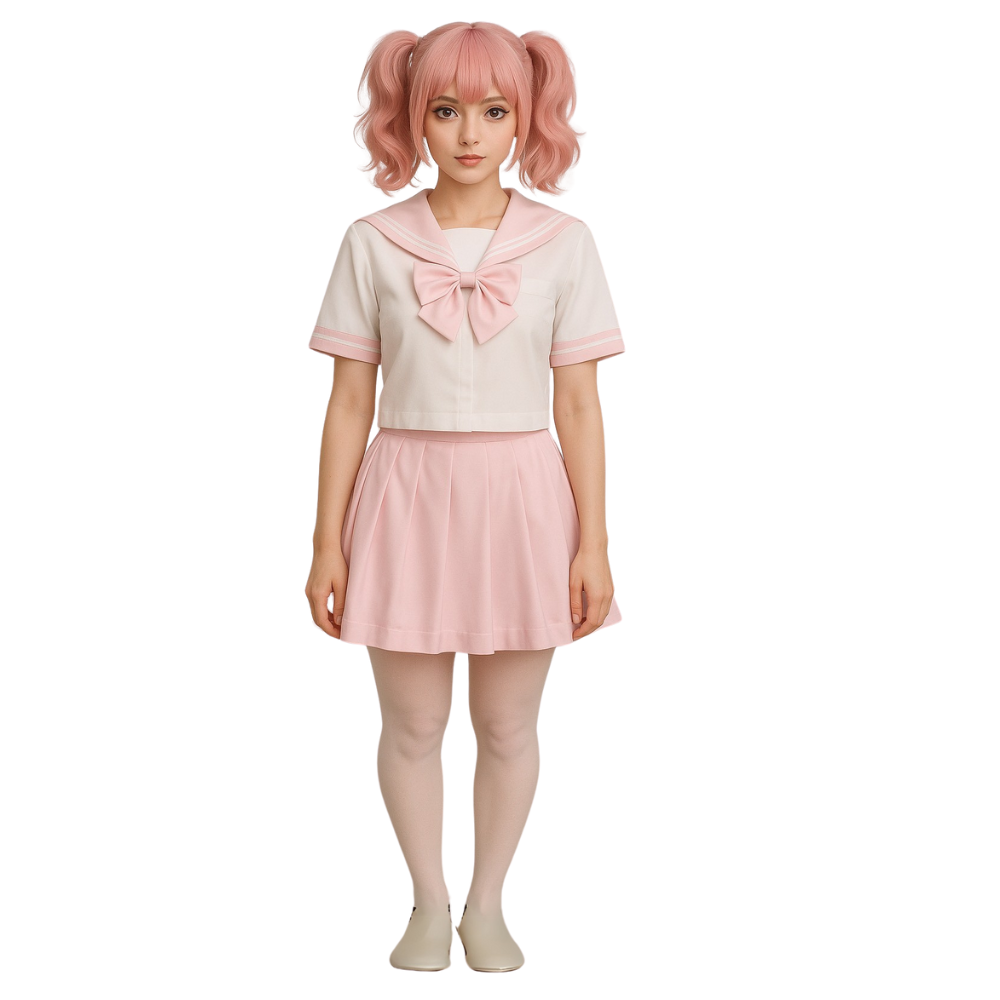 Manga Ecolière rose