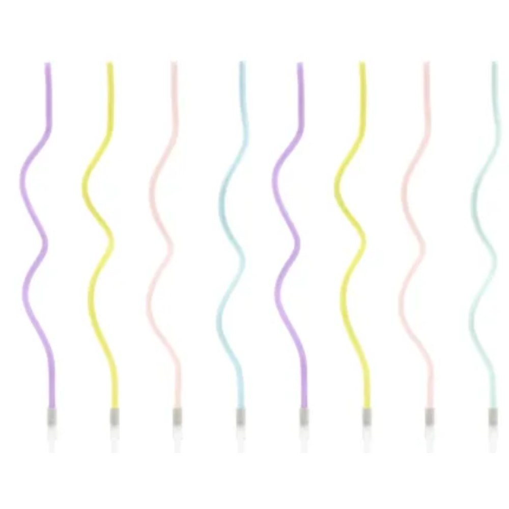 Bougies pastel spiral