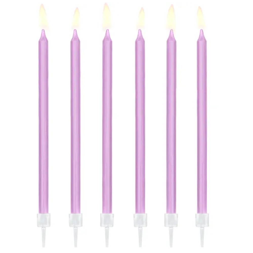 Bougies pastel violet
