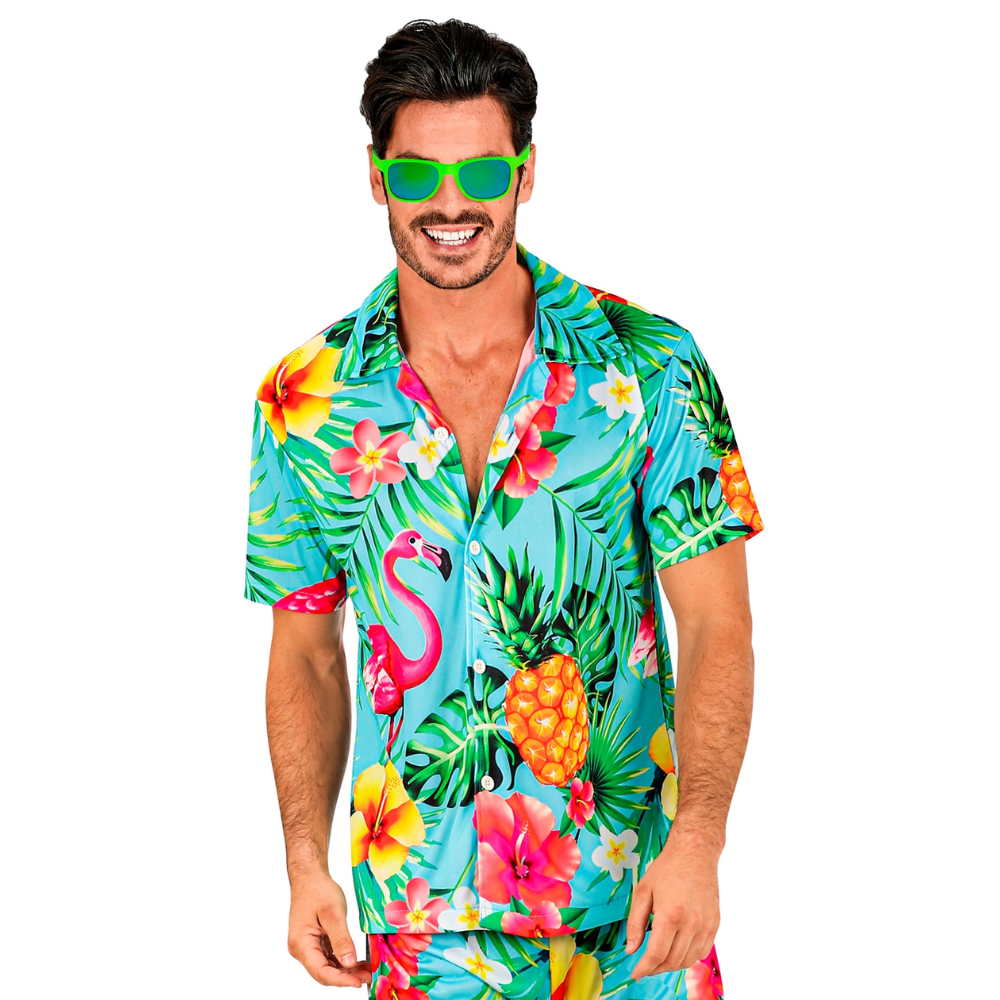 Chemise hawaienne bleu