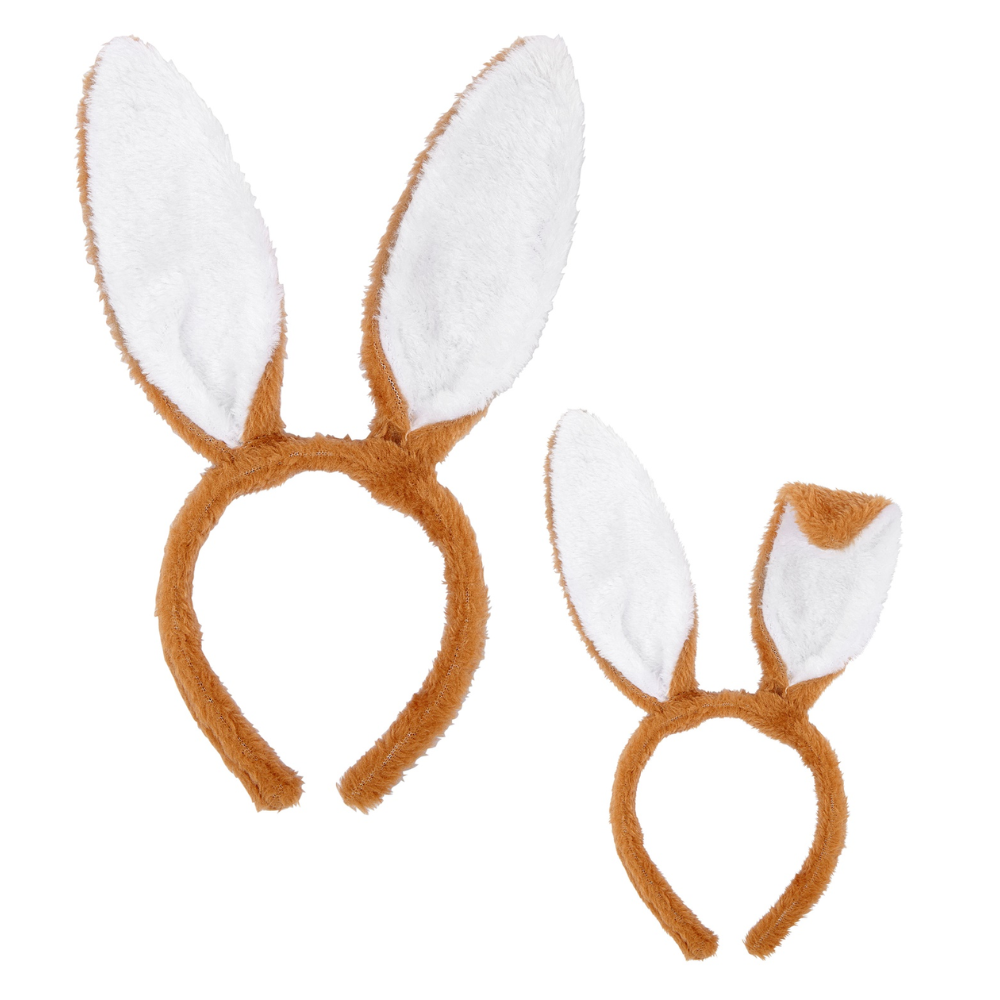 Serre tête lapin marron