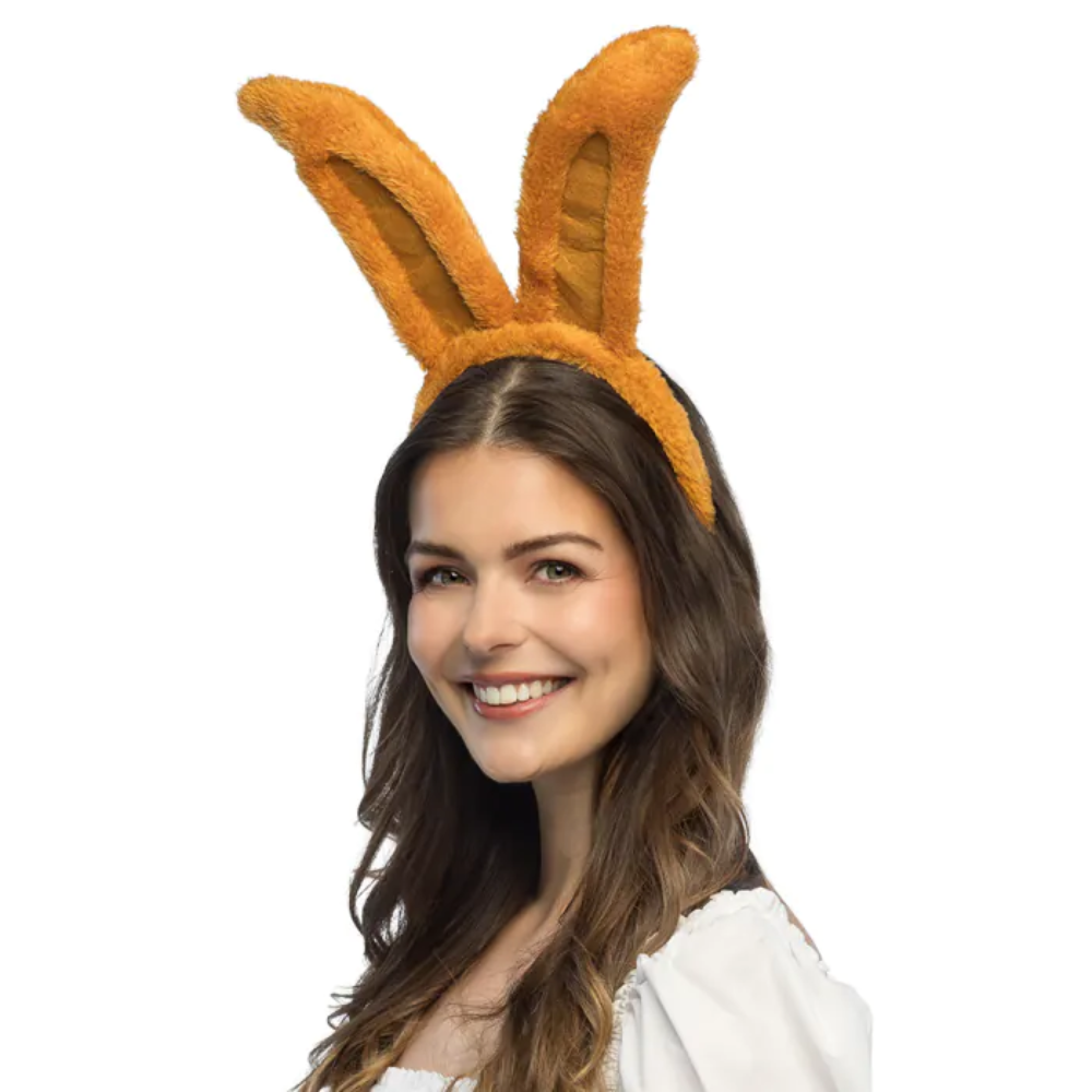 Serre tête lapin marron