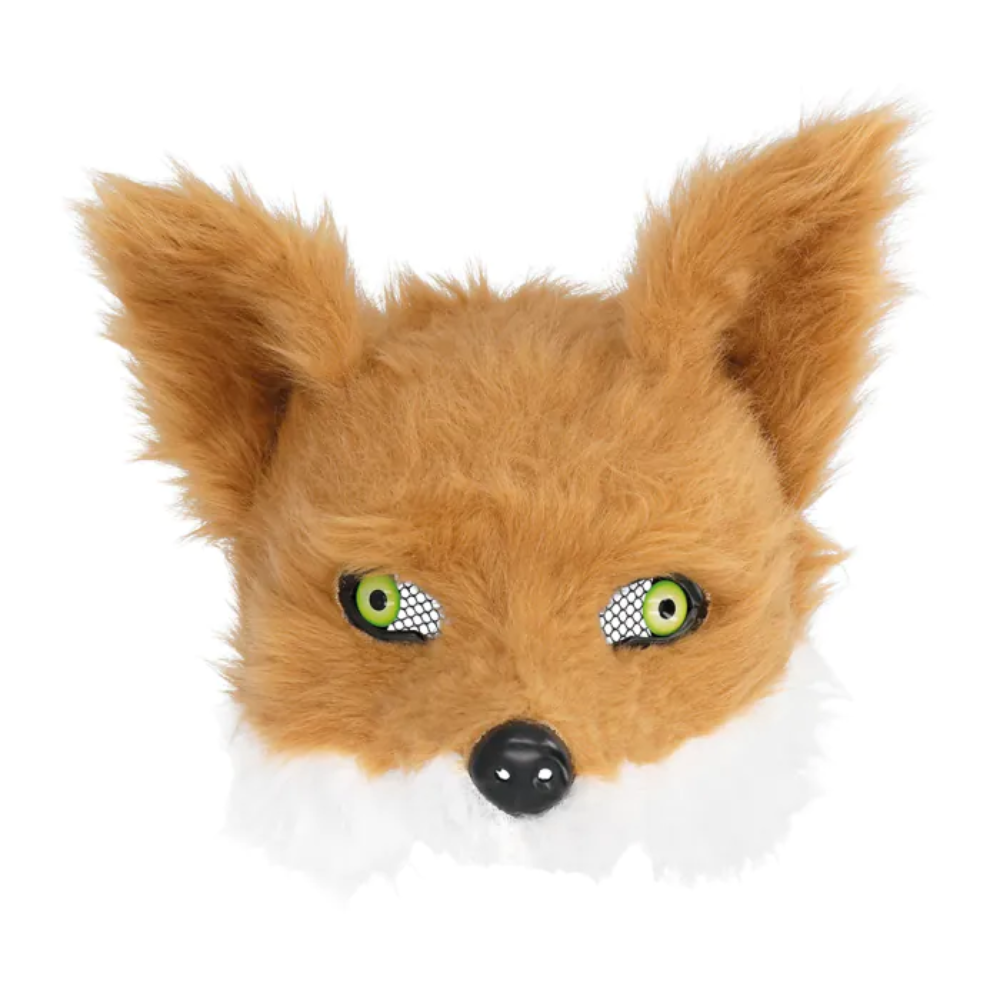 Demi masque peluche renard luxe