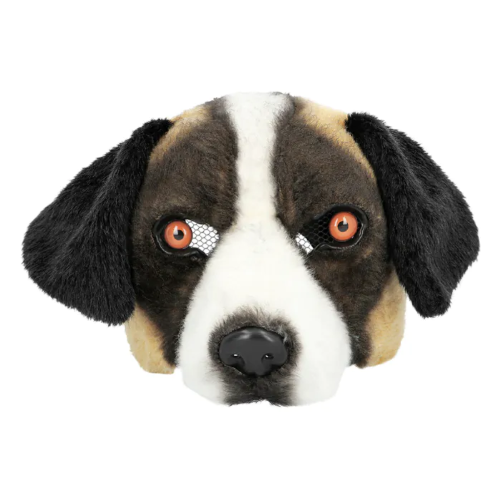 Demi masque peluche st bernard luxe
