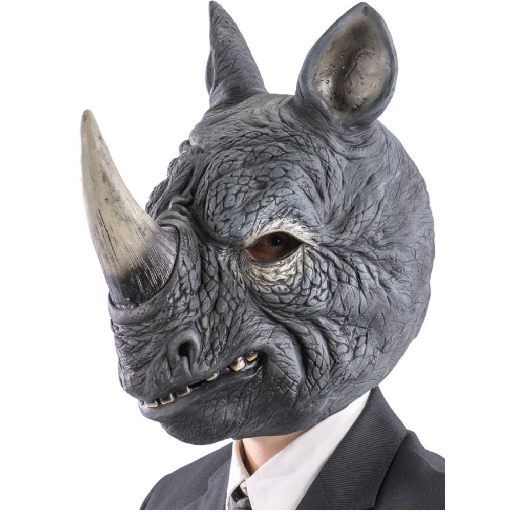 Masque intégral latex rhinocéros