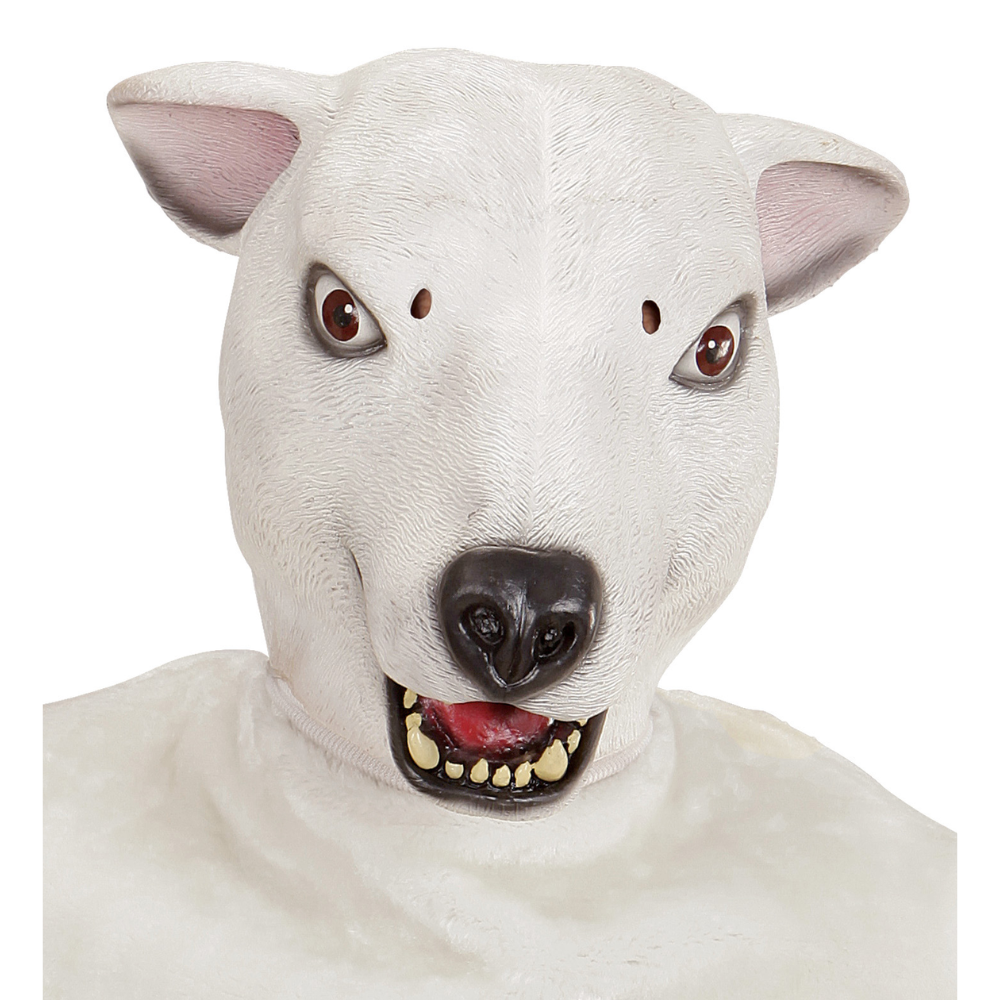Masque intégral latex ours blanc