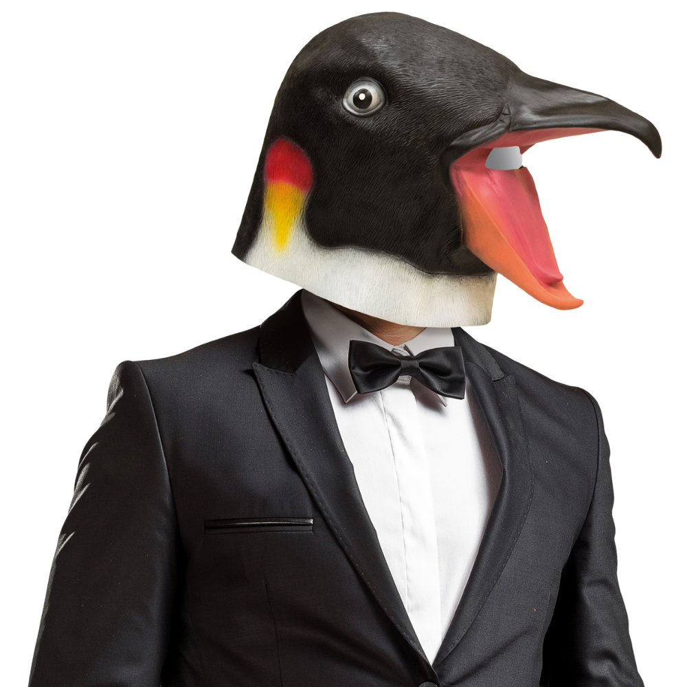 Masque intégral latex pingouin