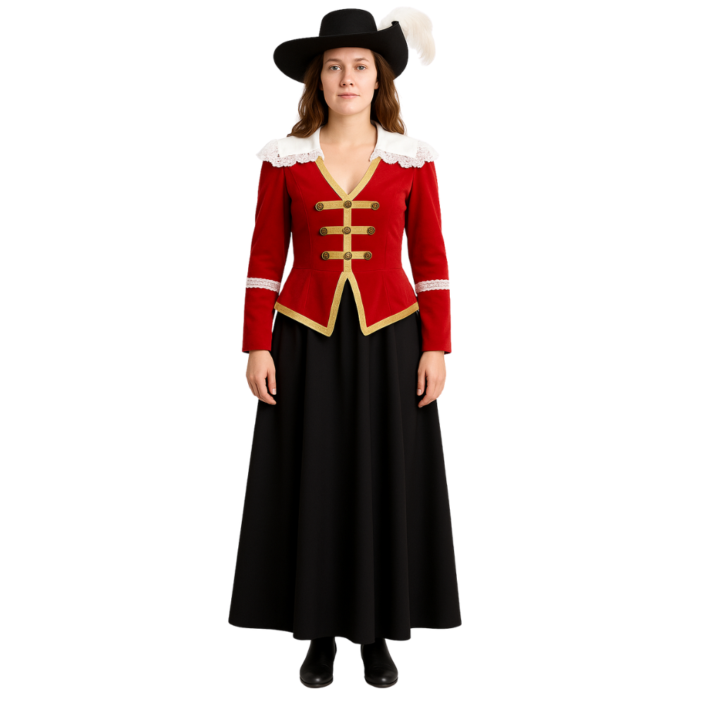 Mousquetaire femme rouge