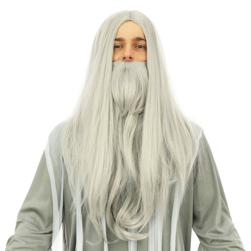Perruque et barbe de mage