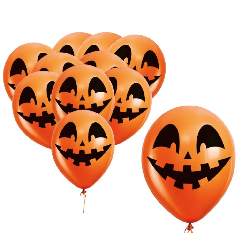Sachet 10 ballons citrouille 30 cm