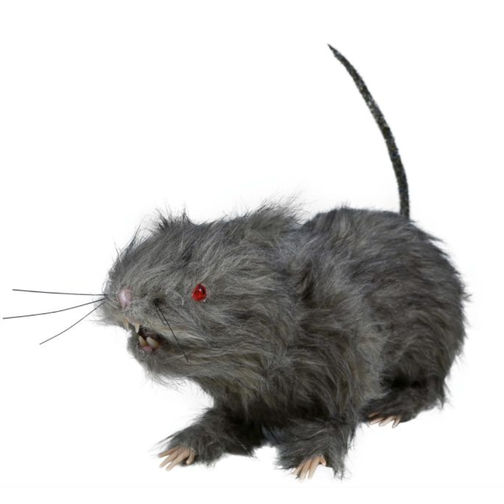 Rat 30 cm avec yeux led rouge