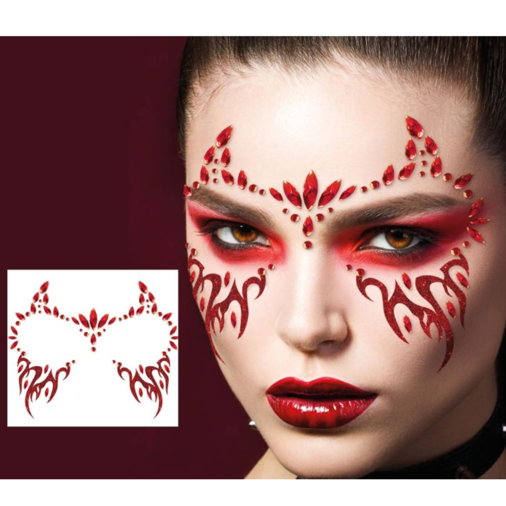 Diable : bijoux visage adhésifs