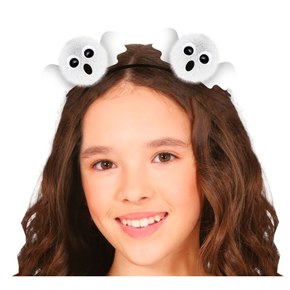 Serre-tête pompon fantomes