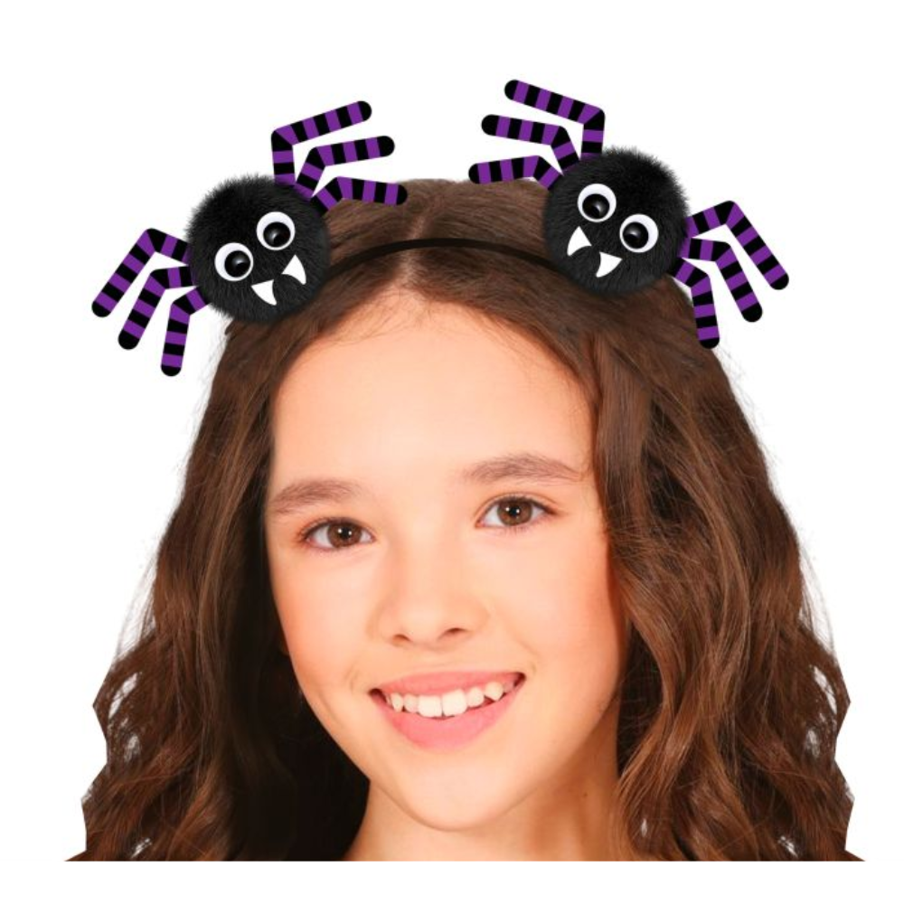 Serre-tête pompon araignées