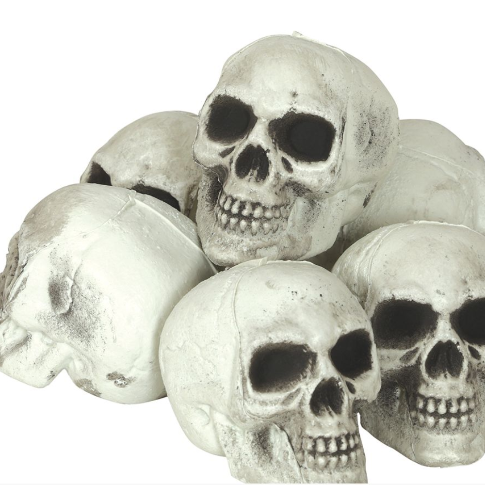 Set 6 têtes de mort 8cm