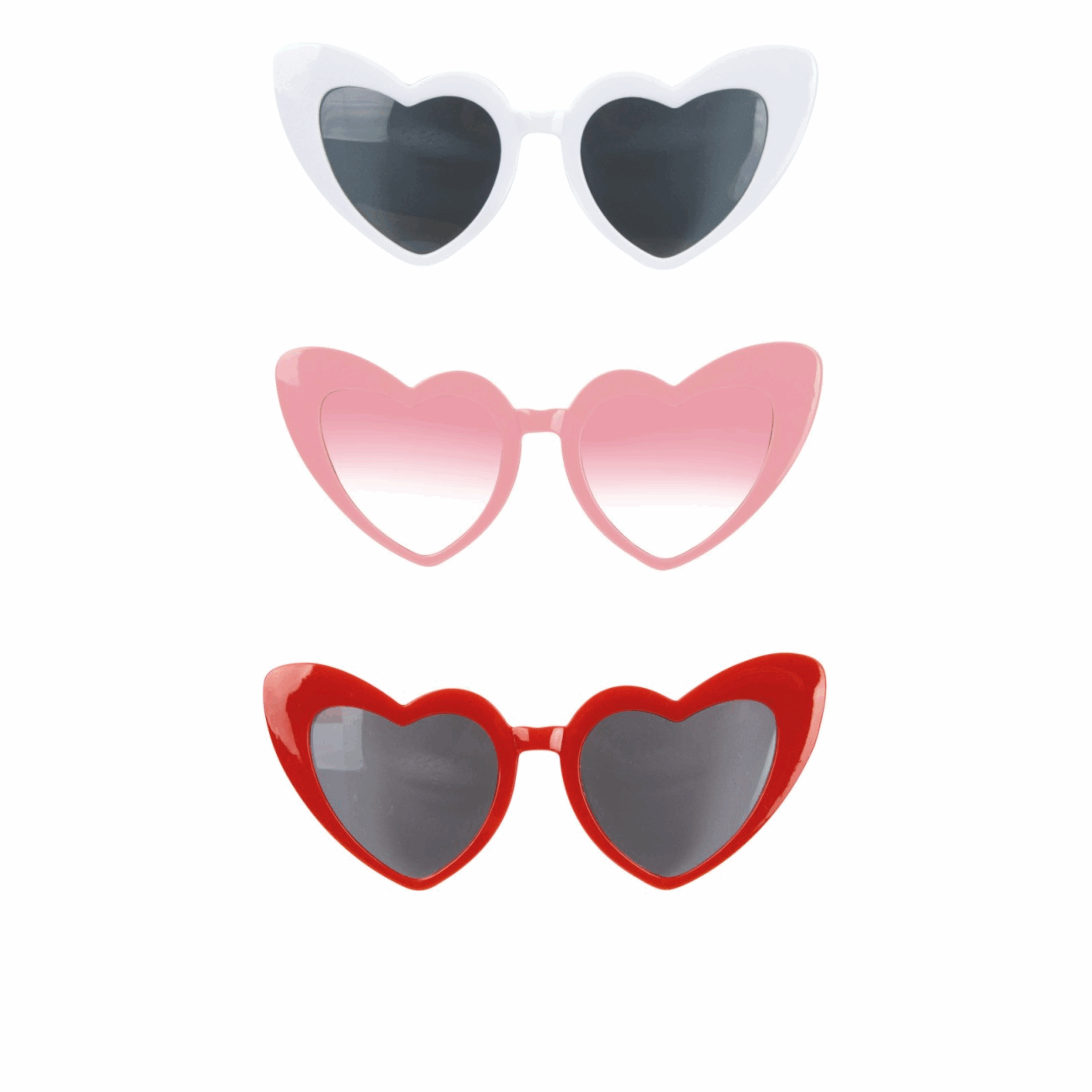 Lunettes cœur 3 couleurs