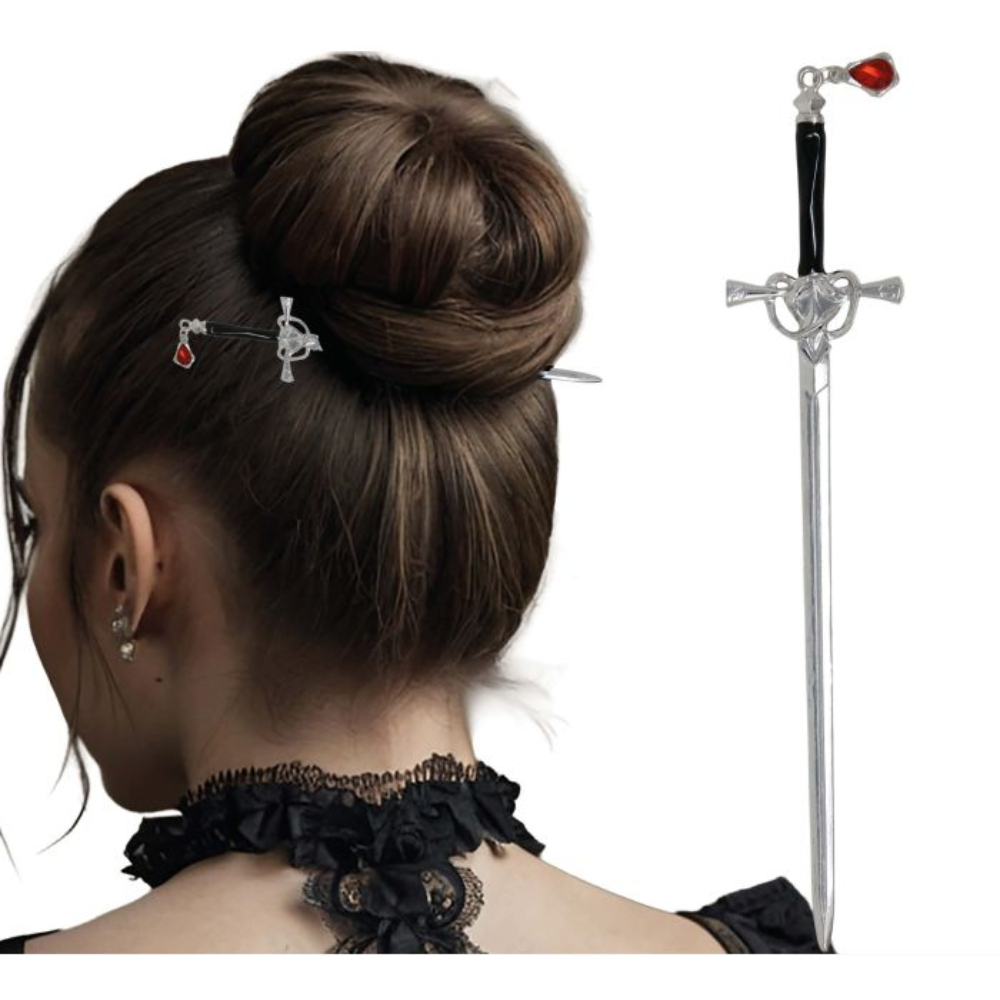 Broche cheveux épée