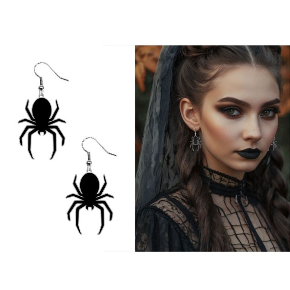 Boucle d'oreille araignée pendantes