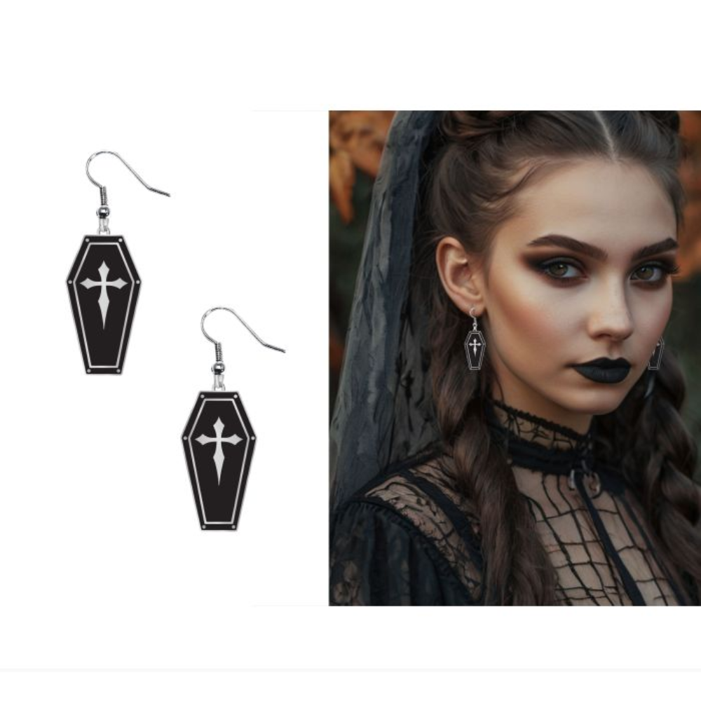 Boucle d'oreille cercueil