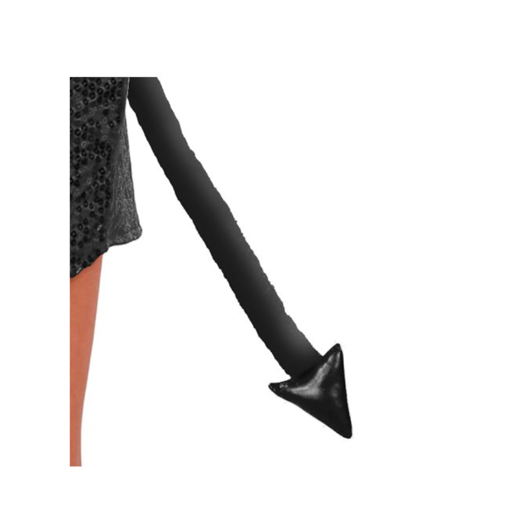 Diable : queue noire 43 cm