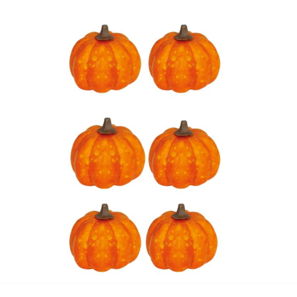 Lot de 6 citrouilles 3,5 cm